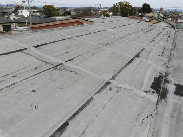 愛知県江南市にて3階建てマンションの屋上防水の建物調査