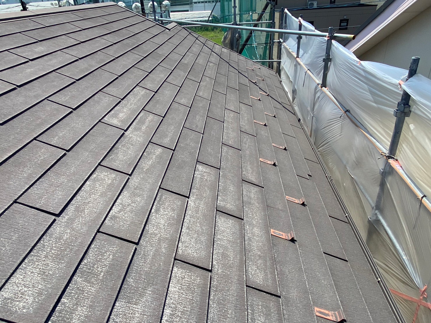名古屋市瑞穂区にてプレミアムルーフSI を使用して屋根の塗装工事を 