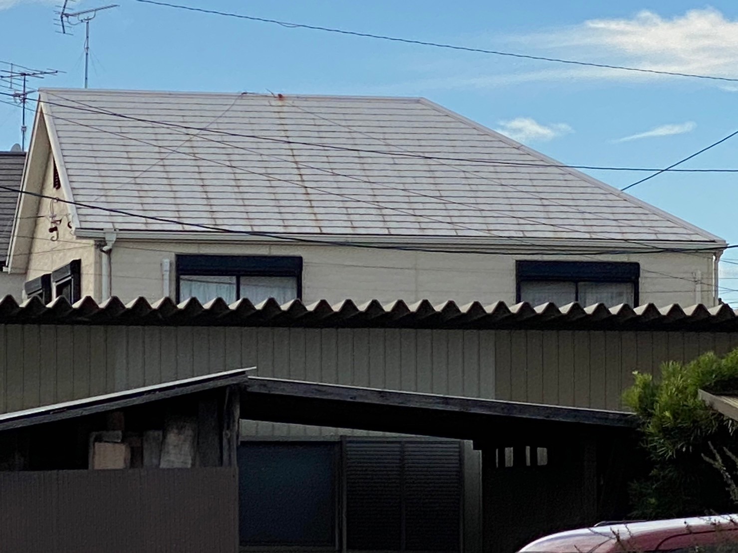 遮熱塗装の屋根