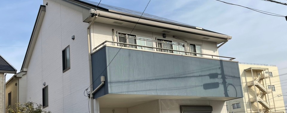 名古屋市中村区の住宅で外壁塗装・屋根塗装・付帯部塗装・ベランダ防水・シーリング打替工事を実施しました